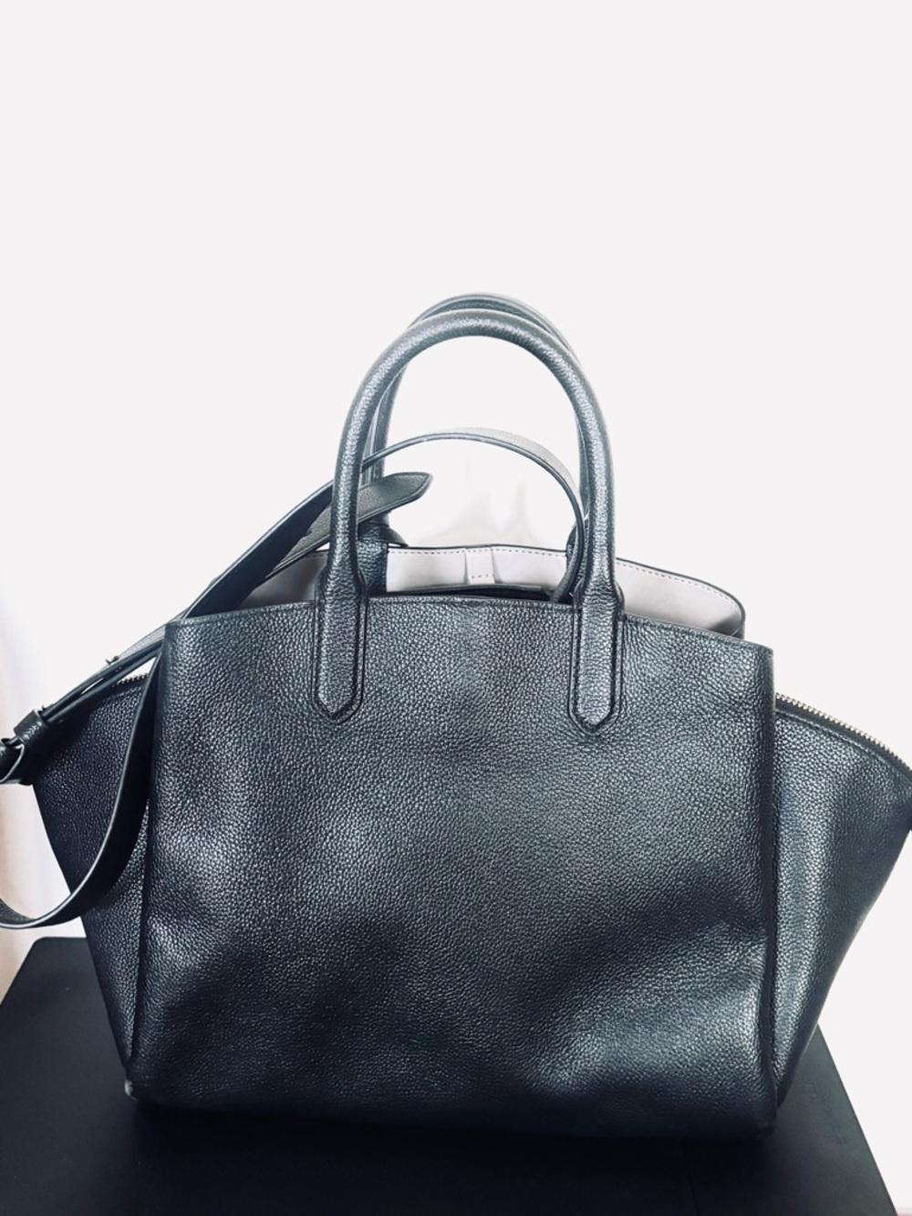 Kate Spade Medium Satchel 2Way Handbag Black New - Picture 13 of 14